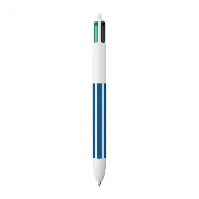 STYLO BIC® PERSONNALISE '4 COULEURS RAYURES' - bleu royal