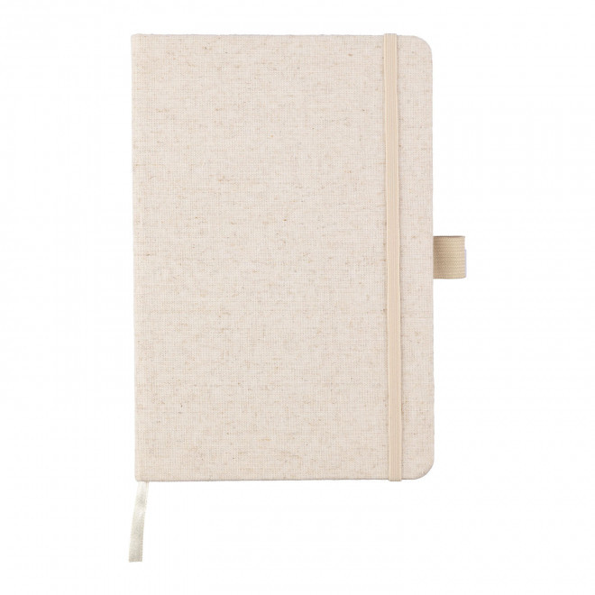CARNET PERSONNALISABLE A5 EN CAHNVRE 'CHANVRI' - beige