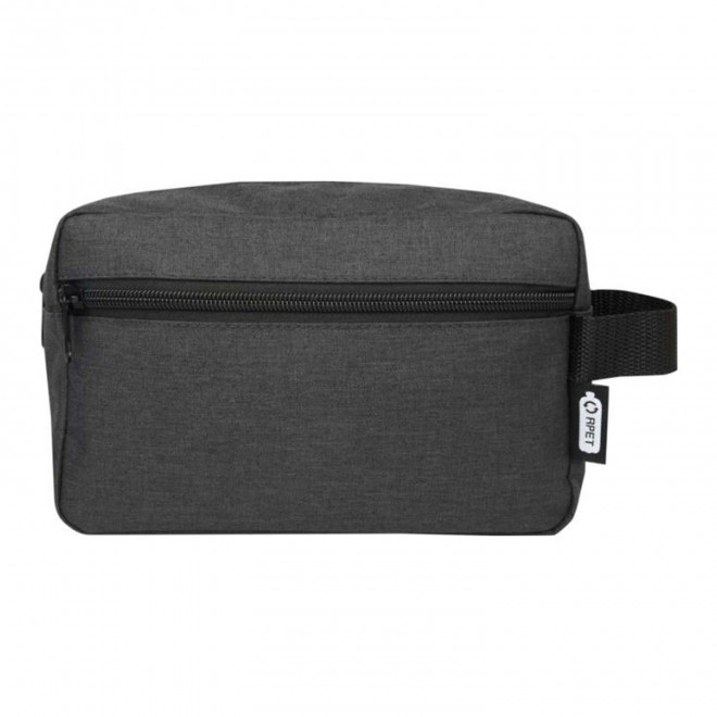 TROUSSE DE TOILETTE PERSONNALISABLE RPET 'TEXIERA' - gris foncé
