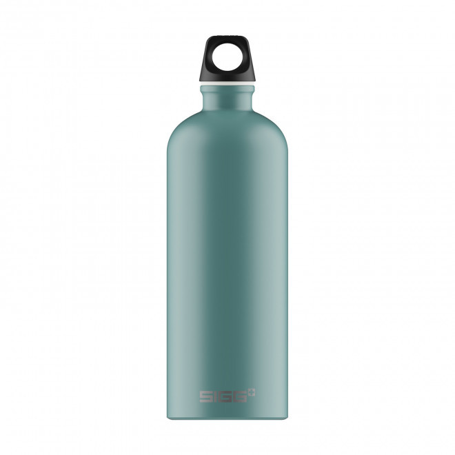 GOURDE EN ALUMINIUM SIGG 1L PERSONNALISABLE 'TRAVELLER' - bleu glacier mat
