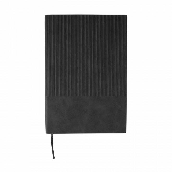 CARNET A5 EN PU RECYCLE PERSONNALISABLE 'POLUX' - noir