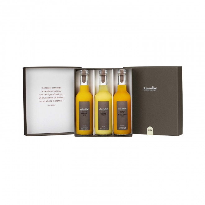 COFFRET PERSONNALISABLE ALAIN MILLAT 'VOYAGE' - marron