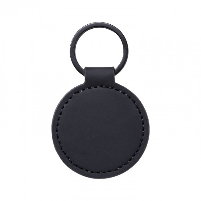PORTE CLE EN PU PERSONNALISABLE 'OLYMPOS' - noir