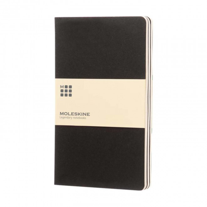 CARNET PERSONNALISABLE SOUPLE A5 LIGNE MOLESKINE 'RAFFIN' - noir