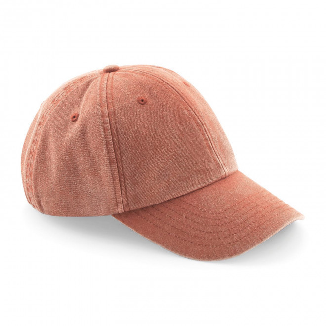 CASQUETTE VINTAGE PROFIL BAS PERSONNALISABLE 'KAPICA' - orange