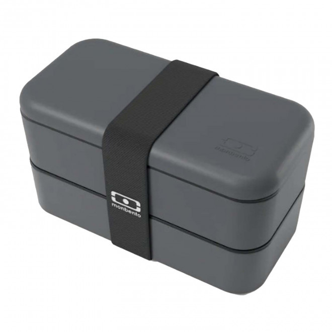 LUNCH BOX PERSONNALISABLE PUBLICITAIRE MB ORIGINAL MONBENTO® 'OLBY' - gris anthracite