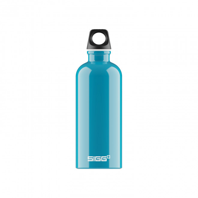 GOURDE EN ALUMINIUM SIGG 600ML PERSONNALISEE 'TRAVELLER' - aqua brillant