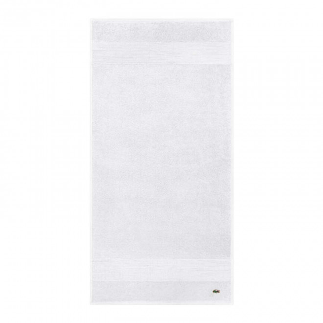 SERVIETTE 50X100CM LACOSTE PERSONNALISABLE 'LE CROCO' - blanc