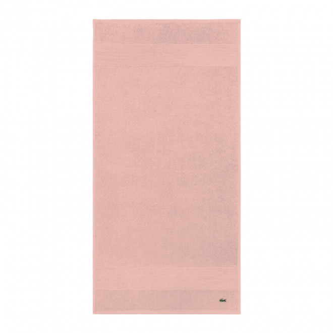 SERVIETTE 50X100CM LACOSTE PERSONNALISABLE 'LE CROCO' - rose
