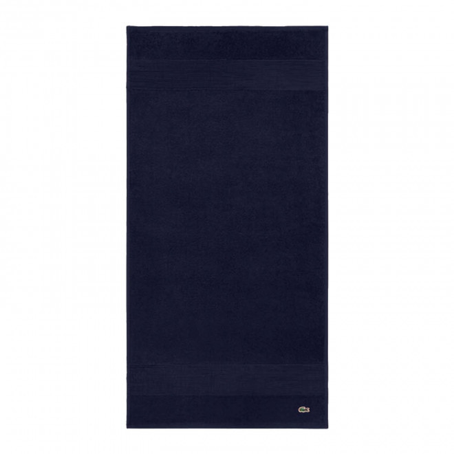 SERVIETTE 50X100CM LACOSTE PERSONNALISABLE 'LE CROCO' - bleu marine