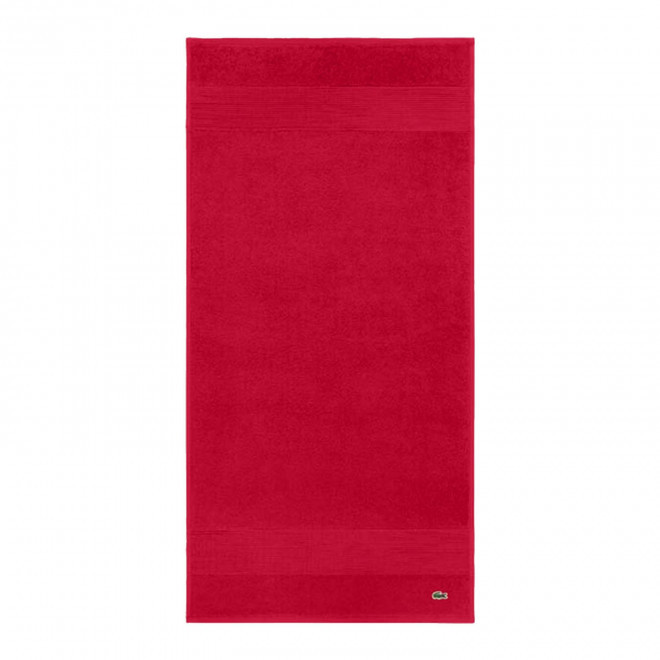 DRAP DE BAIN LACOSTE PERSONNALISABLE 'LE CROCO' - rouge