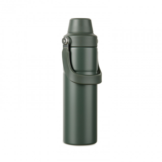 BOUTEILLE ISOTHERME PERSONNALISABLE POIGNEE 600ML 'TRAEK' - vert