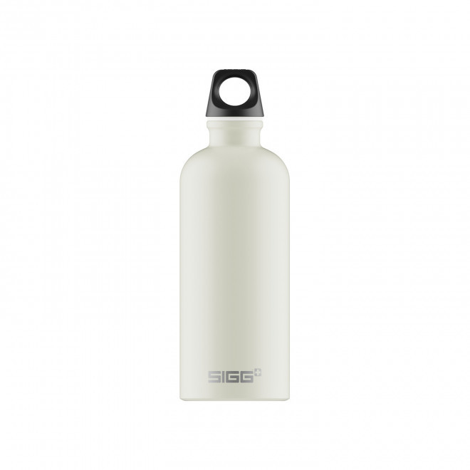 GOURDE EN ALUMINIUM SIGG 600ML PERSONNALISEE 'TRAVELLER' - écru mat