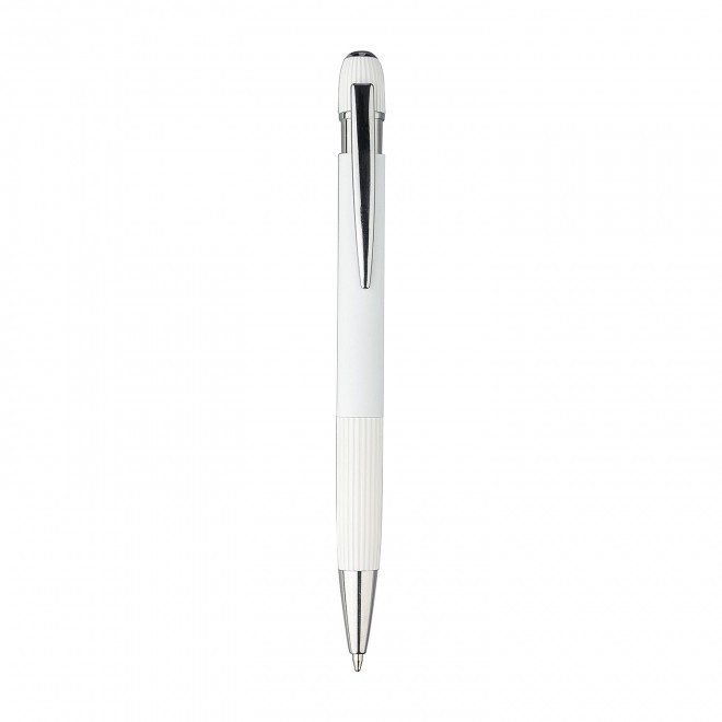 STYLO PERSONNALISABLE EN ALU RECYCLE 'POLUX' - blanc