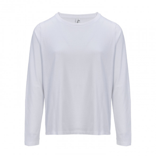 T-SHIRT PERSONNALISABLE FEMME ML BLANC 'MONARCH' 150G/M2 - blanc