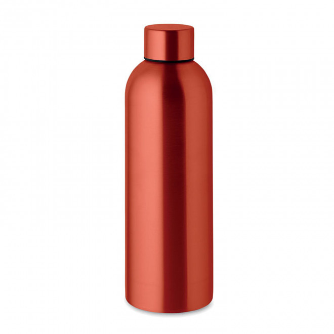 BOUTEILLE PERSONNALISEE EN ACIER RECYCLE 750ML 'SPOZIA' - rouge