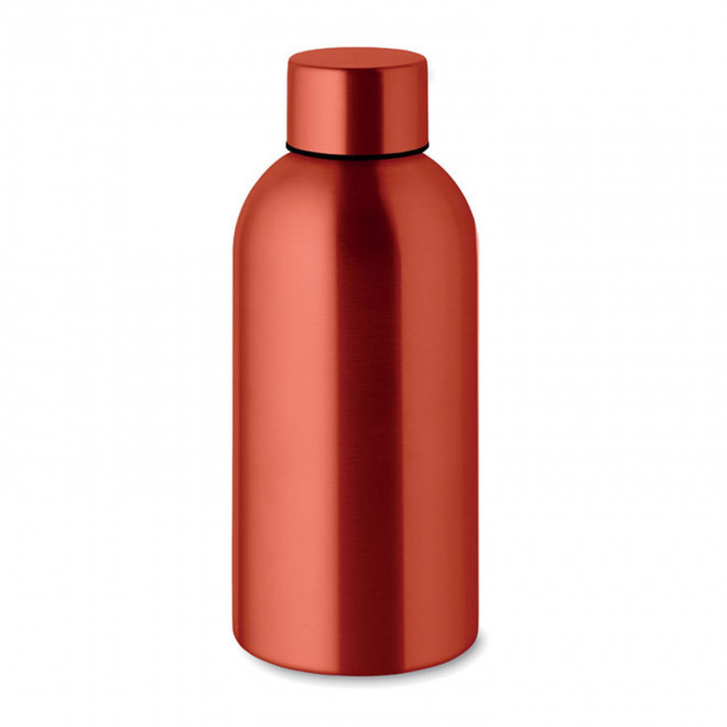 BOUTEILLE PERSONNALISEE EN ACIER RECYCLE 500ML 'SPOZIA' - rouge