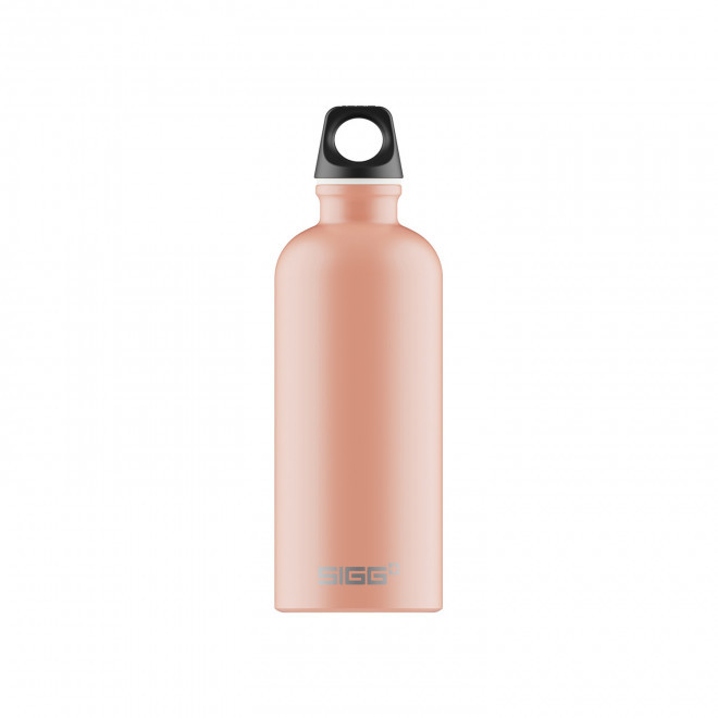 GOURDE EN ALUMINIUM SIGG 600ML PERSONNALISEE 'TRAVELLER' - corail mat