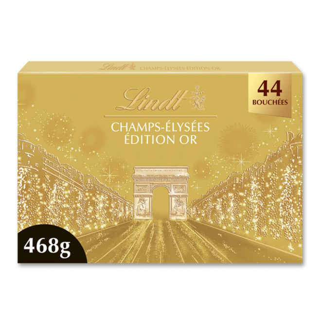 GRAND COFFRET LINDT PERSONNALISABLE 'CHAMPS-ELYSEES' - édition or