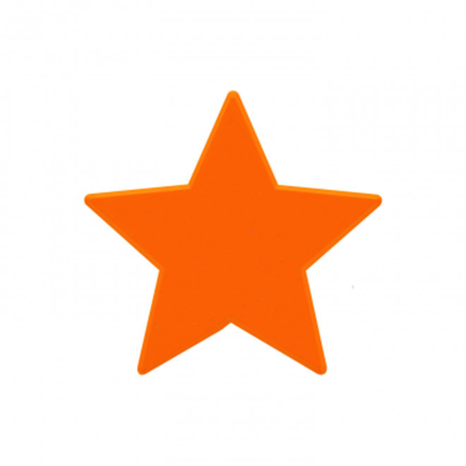 JETON DE FETES ET MANEGE PERSONNALISABLE 'FUNZY ETOILE' - rouge orange - 7x7cm