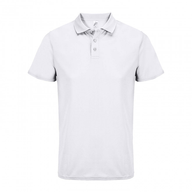 POLO DE SPORT PERSONNALISABLE MIXTE 'PITCHER' - blanc