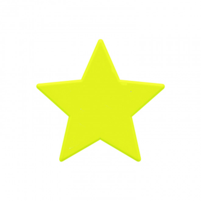JETON DE FETES ET MANEGE PERSONNALISABLE 'FUNZY ETOILE' - jaune fluo - 7x7cm