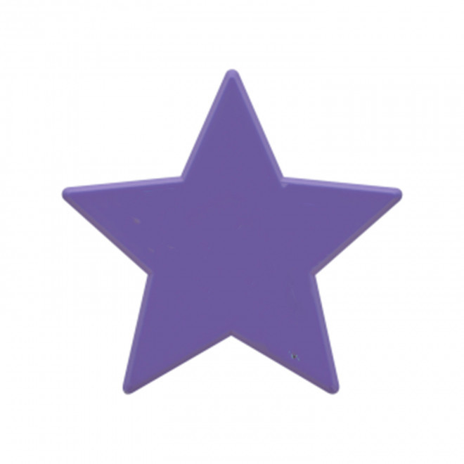 JETON DE FETES ET MANEGE PERSONNALISABLE 'FUNZY ETOILE' - violet - 9x9cm