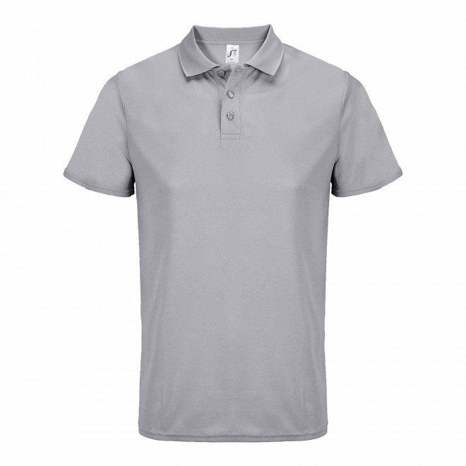 POLO DE SPORT PERSONNALISABLE MIXTE 'PITCHER' - gris pur