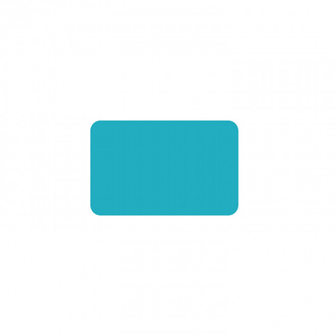 JETON DE FETES ET MANEGES PERSONNALISABLE 'FUNZY RECTANGLE' - turquoise