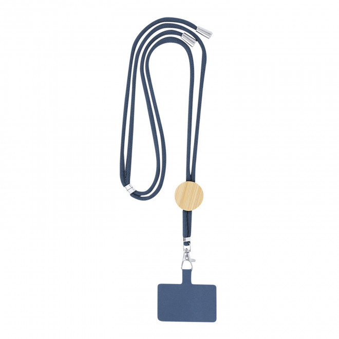 TOUR DE COU TELEPHONE PERSONNALISE 'NURAS COTON COLOR' - bleu marine