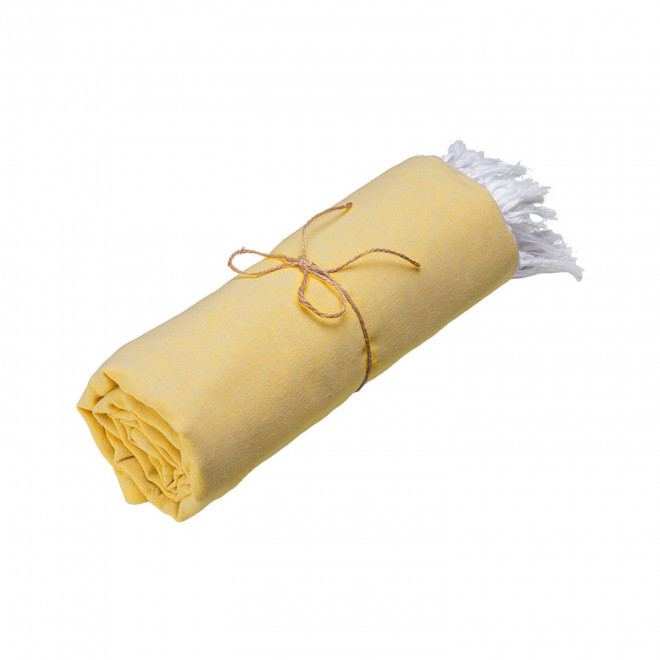 PAREO/FOUTA PERSONNALISE 'HORTENSE 150 UNI' - jaune