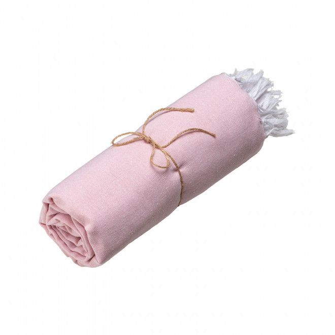 PAREO/FOUTA PERSONNALISE 'HORTENSE 150 UNI' - rose clair