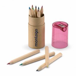 SET DE 12 CRAYONS DE COULEUR AVEC TAILLE CRAYON PERSONNALISABLE 'SANTANDER'