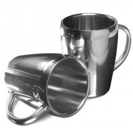 SET DE 2 MUGS PUBLICITAIRES EN INOX 'IRON'