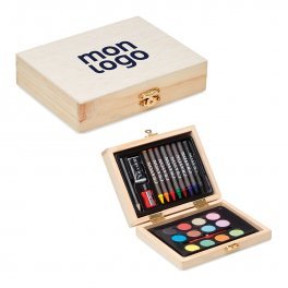 COFFRET À DESSIN PERSONNALISABLE 24 PIECES 'PINTI'
