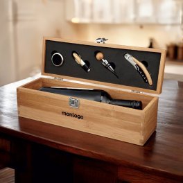 COFFRET A VIN PERSONNALISÉ EN BAMBOU 'HOKKAIDO'