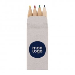 ÉTUI PERSONNALISABLE DE 4 MINI CRAYONS DE COULEUR 'MATHILDA'