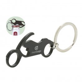 PORTE CLÉS DÉCAPSULEUR PROMOTIONNEL  'MOTO'