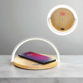 LAMPE AVEC CHARGEUR INDUCTION 10W PERSONNALISÉ LIVOO® 'SUGA'