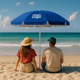 PARASOL PLAGE PERSONNALISABLE PROTECTION UV 'SHINNY'