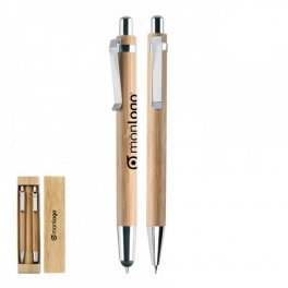 PARURE STYLO/STYLET ET PORTE MINES EN BAMBOU 'ALONA'