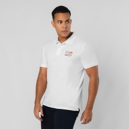 POLO HOMME PERSONNALISABLE BLANC 'CHARLES'