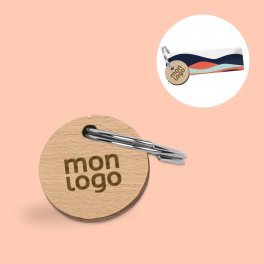 PORTE CLES ENGAGE EN BOIS PERSONNALISABLE 'SESAME'