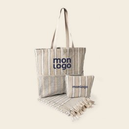 SET DE PLAGE FOUTA SAC PERSONNALISABLE 'SUNLIGHT'