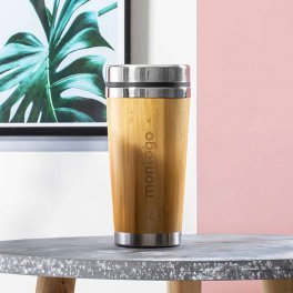 MUG ISOTHERME EN BAMBOU PUBLICITAIRE 'AMABILIS'