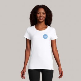 TEE SHIRT PUBLICITAIRE FEMME BLANC ORIGINE FRANCE 'LOLA'