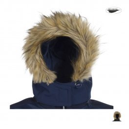 CAPUCHE SOFTSHELL FOURRURE NAVY 'ALY'