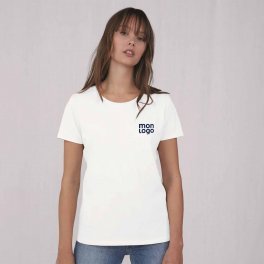 TEE SHIRT FEMME BLANC B&C PERSONNALISABLE 'PALTO BIO 145G'