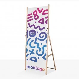 BANNER CHEVALET EN BOIS PUBLICITAIRE 'REKI'