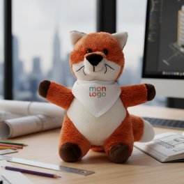 PELUCHE RENARD PERSONNALISABLE 'FOXA BANDANA'